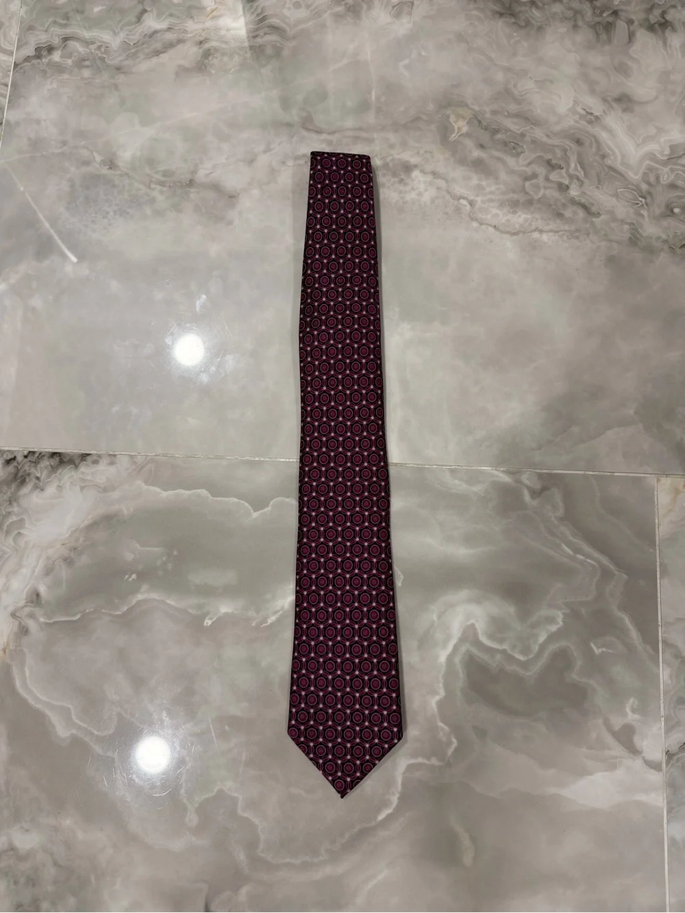 BRIONI Red and Black Color Tie. 100% silk